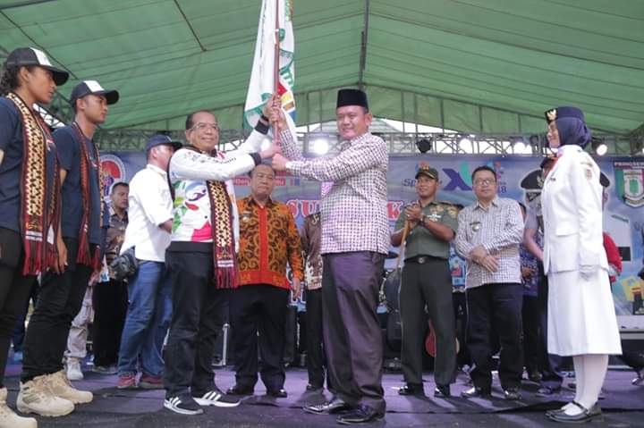 Kirab Pemuda 2018 Zona Satu Singgah di Kabupaten Pringsewu