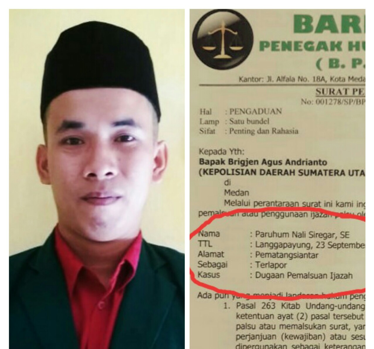 Diduga Gunakan Ijazah Palsu, Paruhum Siregar Dilaporkan Ke Polda