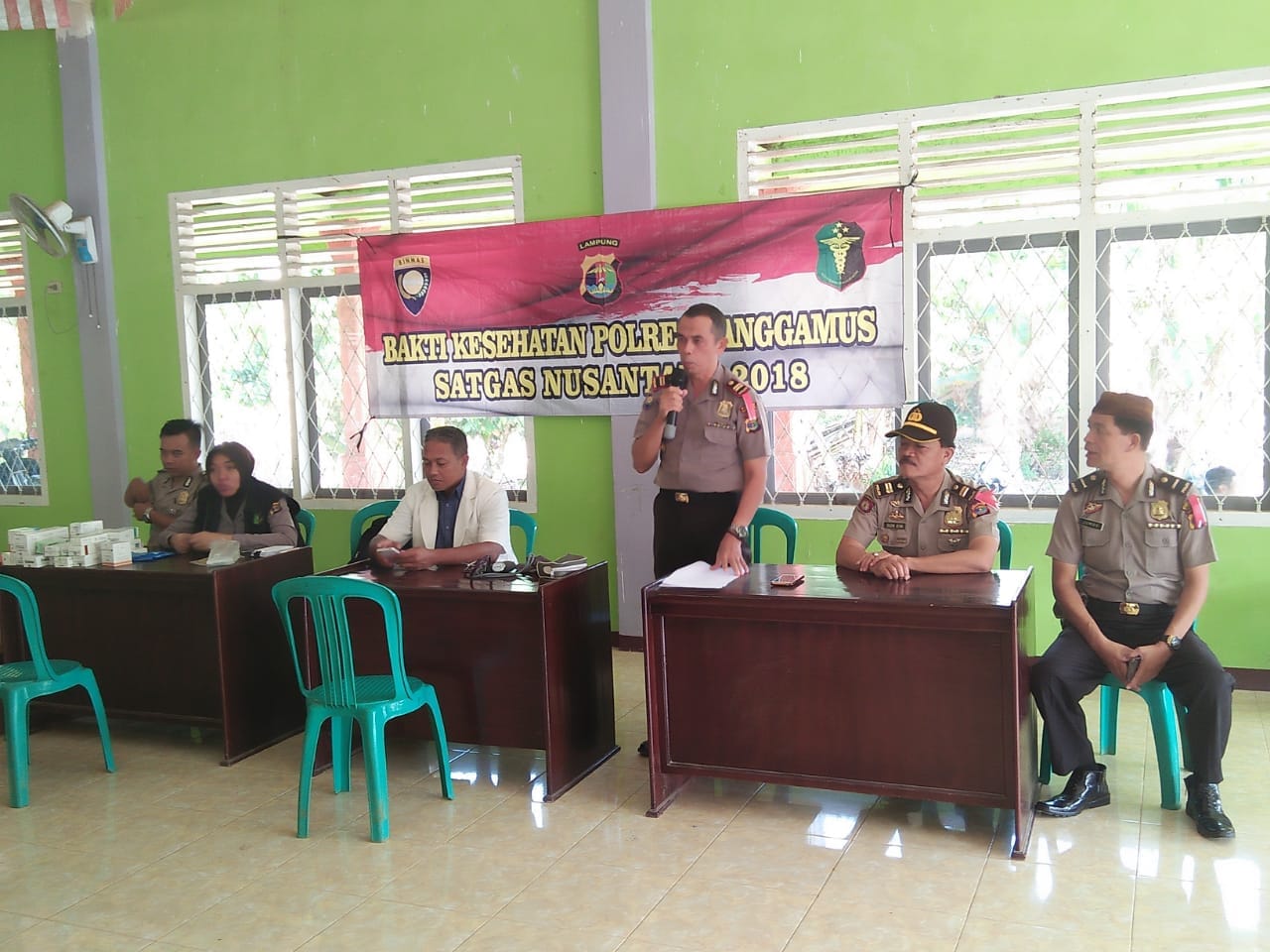 Satgas Nusantara Polres Tanggamus Gelar Kesehatan Gratis di Pringsewu