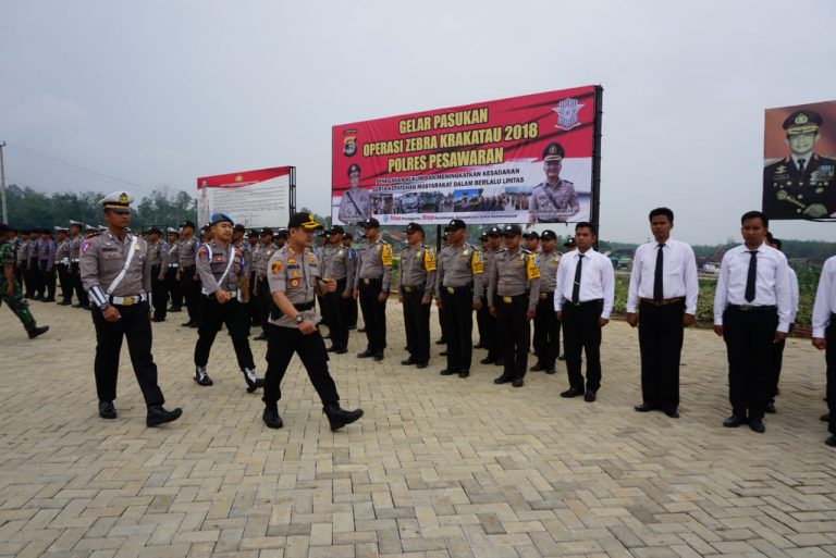Polres Pesawaran Gelar Operasi Zebra Krakatau 2018