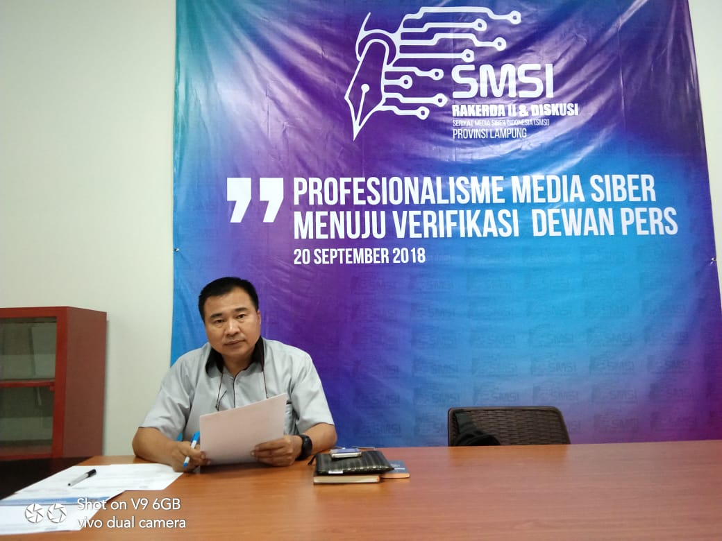 SMSI Lampung Turut Menyukseskan Kegiatan Uji Kompetensi Wartawan yang Digelar Oleh PWI Provinsi Lampung