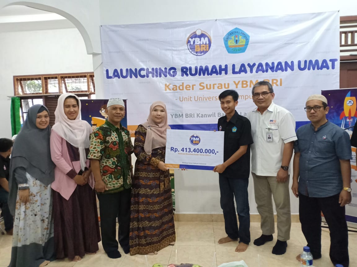 YBM BRI Launching Rumah Layanan Umat Kader Surau UNILA
