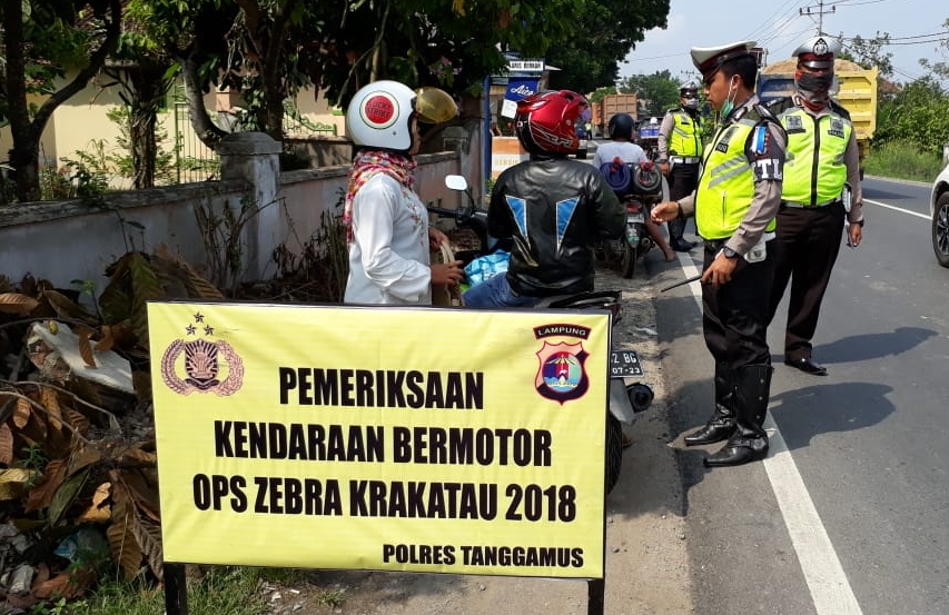 Operas Zebra, Lantas Tanggamus-Pringsewu Tindak 1253 Pelanggar