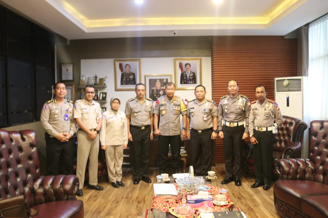 Tim Korlantas Polri Temui Kapolda Sulsel