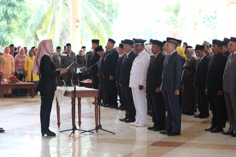 Winarti Minta 85 Pejabat Baru Yang Dilantik Sukseskan 25 Program Unggulan Pemda Tulang Bawang