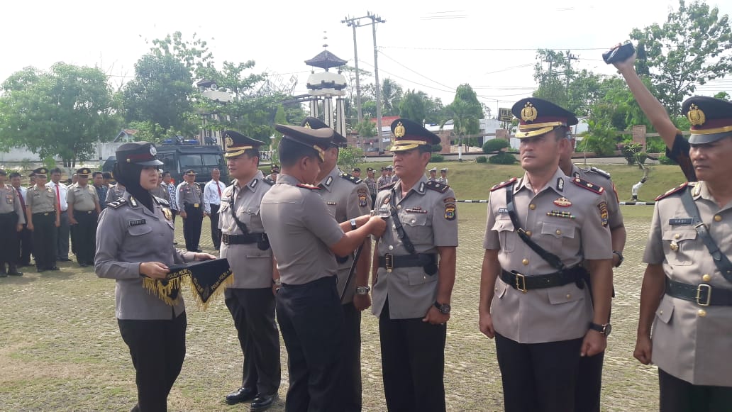 Kapolres Lampung Utara Pimpin Sertijab Kabag Ops dan Empat Kapolsek