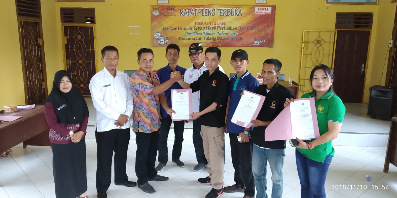 Kecamatan Tulang Bawang Udik Terdapat 1189 Pemilih Baru Dengan 102 TPS di 9 Tiyuh,