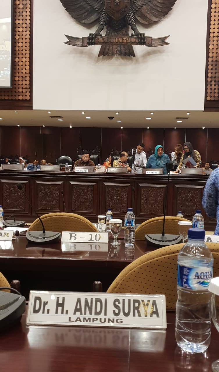 Paripurna DPRD RI Andi Surya : Konflik Lahan Makin Mendera Provinsi Lampung