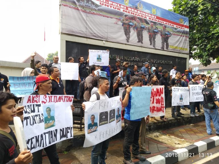 Persatuan Solidaritas Wartawan Tangerang Raya Gelar Aksi Usut Tuntas Kasus Kematian Dufi