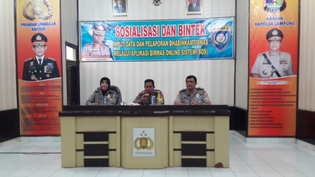 Baharkam Polri Gelar Sosialisasi dan Bintek Aplikasi BOS di Polres Lampung Utara
