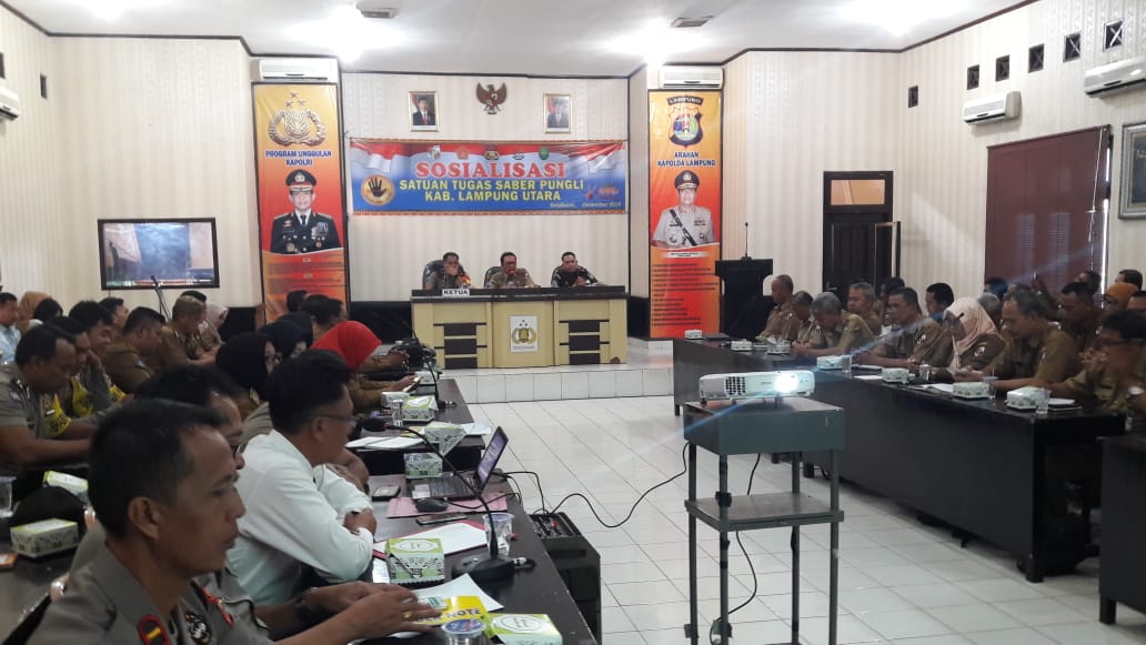 Wakapolres Lampung Utara Pimpin Sosialisasi Satuan Tugas Saber Pungli