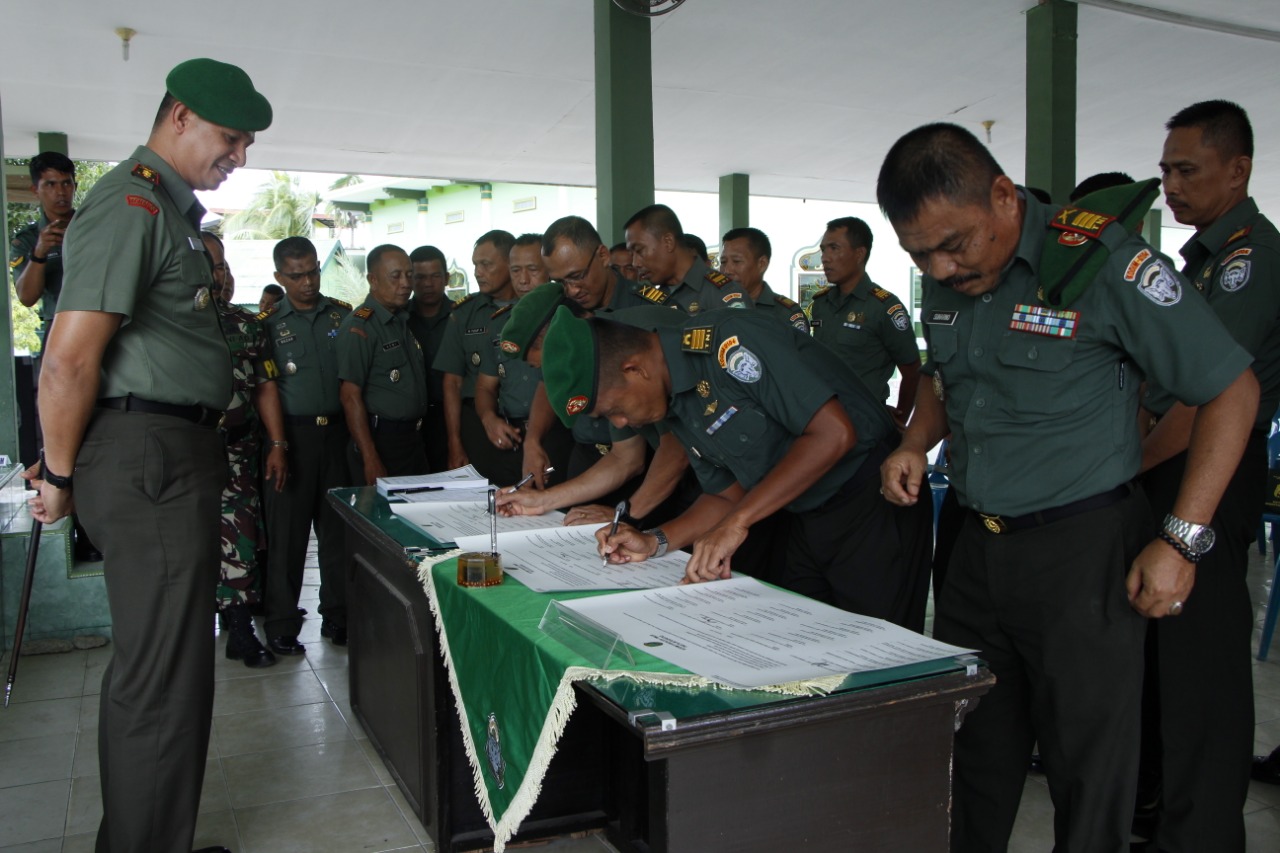 Kodim 0104/Atim Bangun Zona Integritas dan Gelar Penanda Tanganan Fakta Integritas