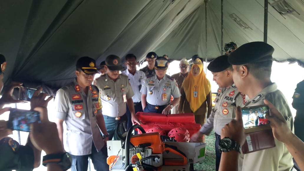 Antisipasi Rawan Banjir Kapolres Pimpin Gelar Pasukan Siaga Bencana