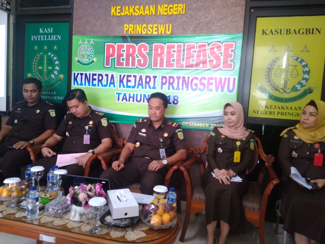 Kajari Pringsewu Realise Kinerja Kejari Tahun 2018
