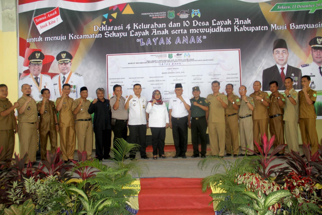 Implementasikan Kabupaten Layak Anak, Kecamatan Sekayu Gelar Deklarasi