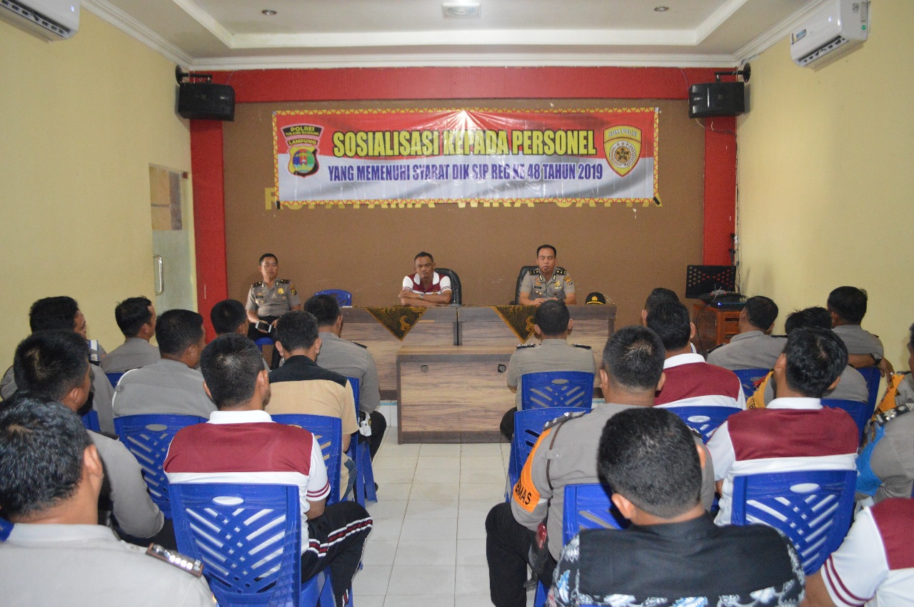 Polres Tulang Bawang Sosialisasi Persiapan Pendidikan SIP