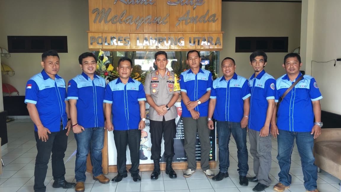 Dukung Polri Sukseskan Pemilu 2019 , Kapolres Lampura Terima Kunjungan Pengurus DPD IWO