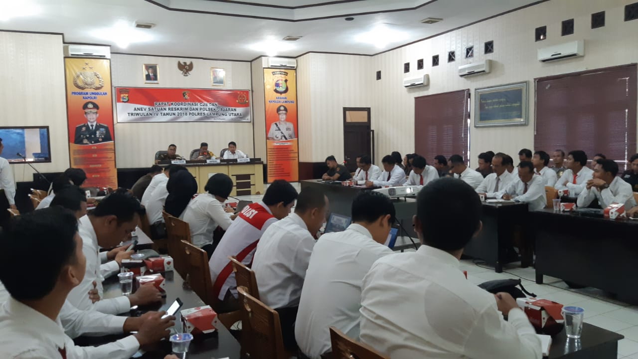 Reskrim Polres Lampung Utara Gelar Rapat Koordinasi CJS