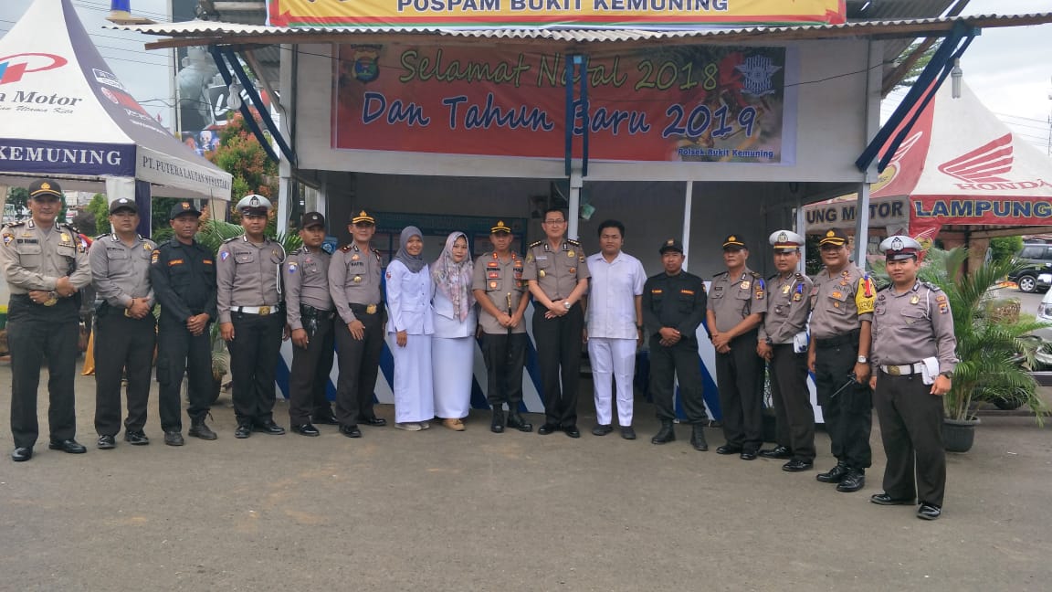 Karo SDM Polda Lampung Periksa Kesiapan Pos Pam dan Pos Yan Ops Lilin Krakatau 2018 Polres Lampura