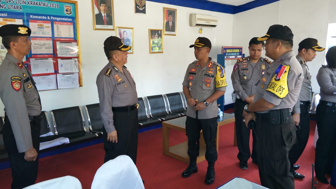 Tim Supervisi Mabes Polri Tinjau Pelaksanaan Ops Lilin Karakatau 2018 di Lampung Utara