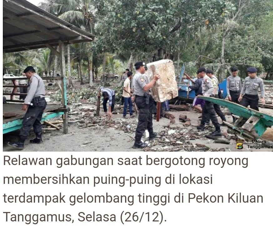 Tim Gabungan Relawan Tanggamus Tugas Bakti di Klumbayan