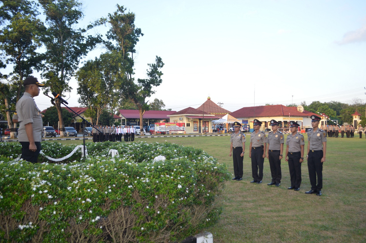 Kapolres Tulang Bawang Pimpin Korp Raport 54 Anggotanya