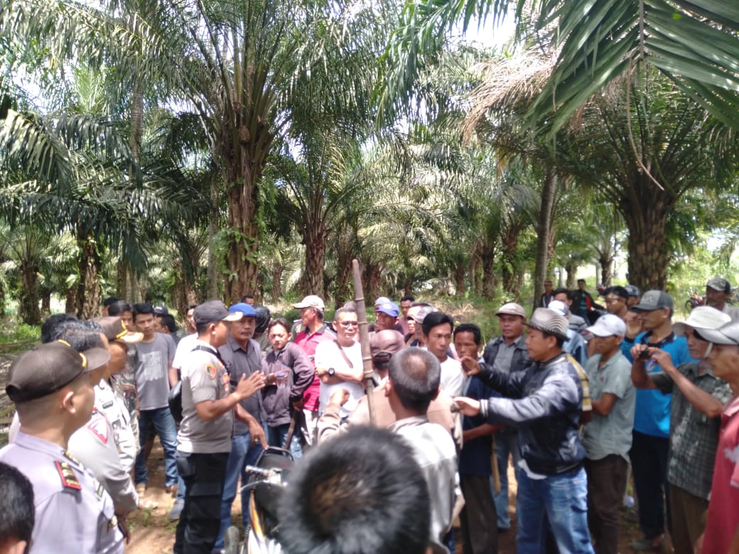 Warga Halau Pekerja Perusahaan Tambang Batu di Lahan Gunung Milik Desa