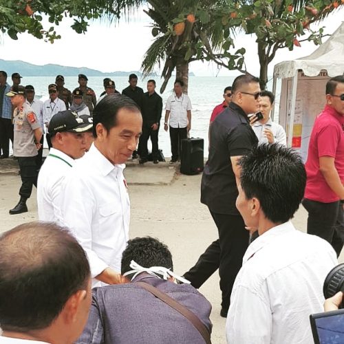Pospera Hadir Diacara Jokowi Kunjungi Lokasi Bencana Tsunami Lampung Selatan