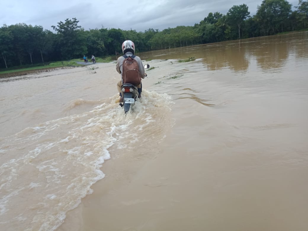 Luapan Sungai Way Tuba Rendam Puluhan Rumah Warga dan Lahan Pertanian