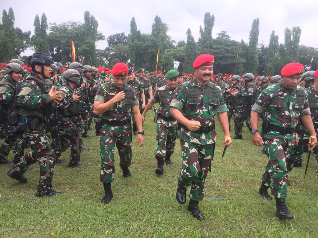 Panglima TNI Pimpin Apel Kesiapan Satuan Kopassus