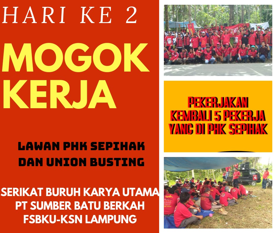 FSBKU-KSN Serukan Aksi Mogok Kerja Menolak PHK Sepihak, Kesewenangan Mutasi Kerja dan Union Busting