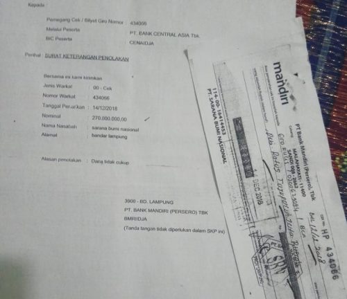 Bayar Ongkos Bongkar Muat Dengan Cek Kosong Ketua A2P3 Laporkan PT SBN