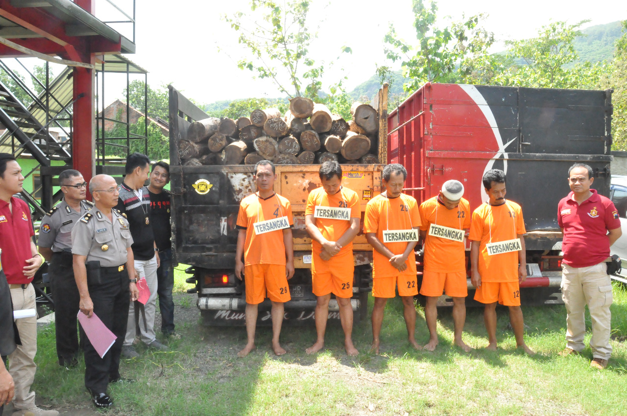Lima Pembalak Liar Ditangkap, Polres Wonogiri