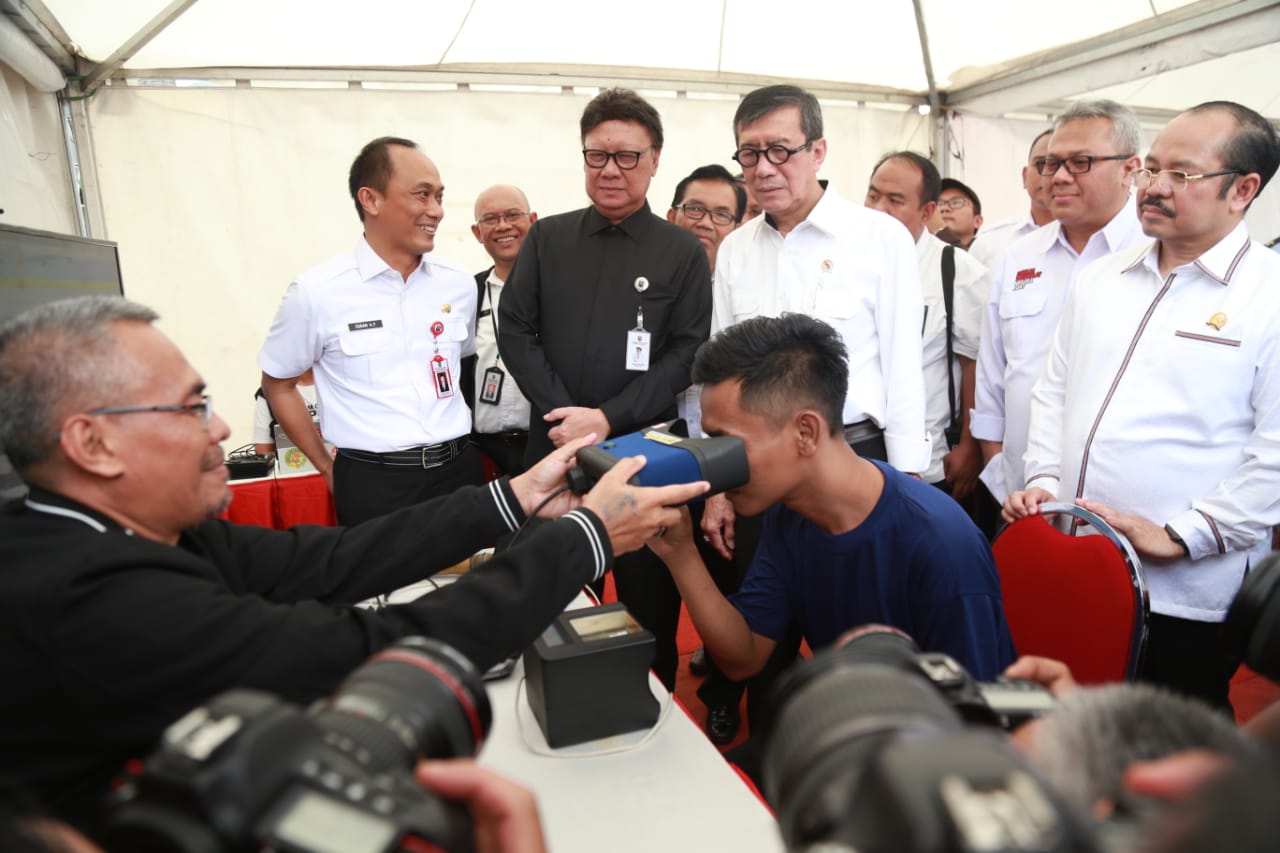 Sukseskan Pemilu Serentak 2019, Kemendagri Lakukan Perekaman Serentak di Lapas seluruh Indonesia
