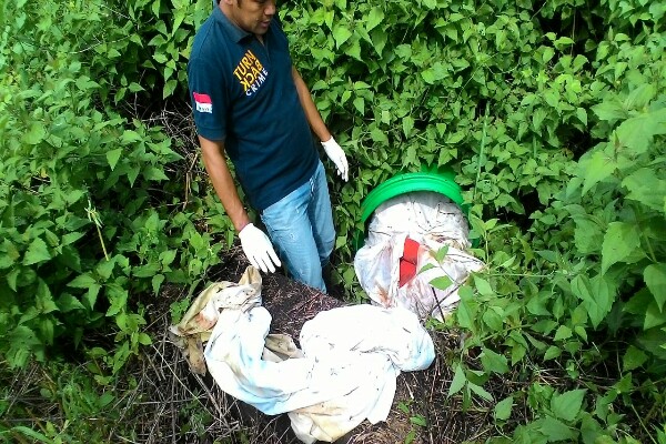 Warga Maspion IV Digemparkan dengan Penemuan Mayat Berbalut Sprei Didalam Drum