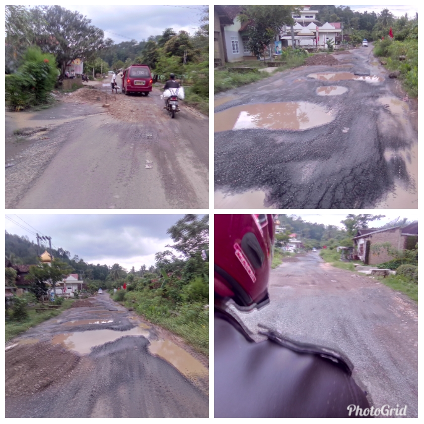 Lapor Pak Gub, Jalan Provinsi Berlubang di Pesawaran, Masyarakat Pungut Biaya Perbaikan