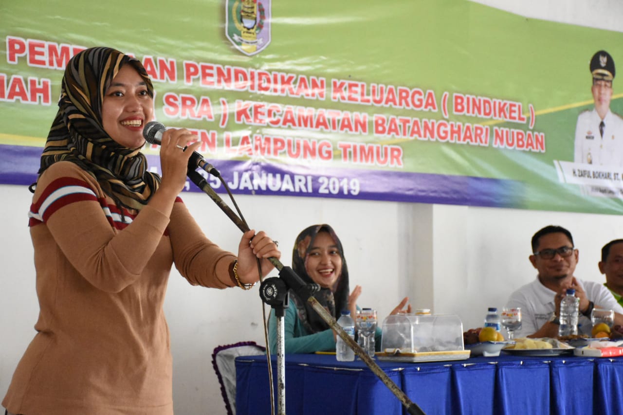 Bupati Lampung Timur Sosialisasi Pendidikan Keluarga dan Sekolah Ramah Anak di Desa Sukaraja Nuban