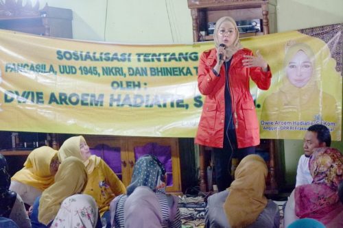 Anggota DPR RI Dwi Aroem Sosialisasi Empat Pilar Kebangsaan di Lampung Selatan