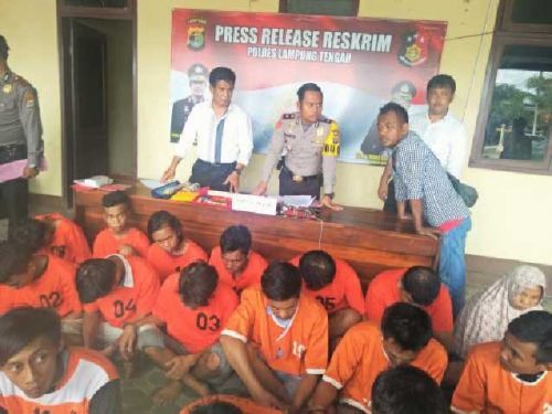 Dua Pekan, Polres Lamteng Tangkap 19 Penjahat Begal dan Maling