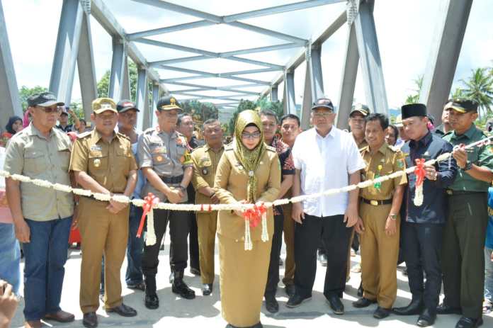 Bupati Tanggamus Resmikan Jembatan Pekon Banjarnegoro-Kanoman