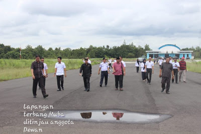 DPRD Protes PUPR, Lapter Run Way Musi Banyuasin Tidak Layak