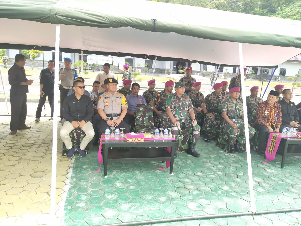 Kapolres Pesawaran Hadiri Upacara Cipta Kondisi Pemilu Damai 2019