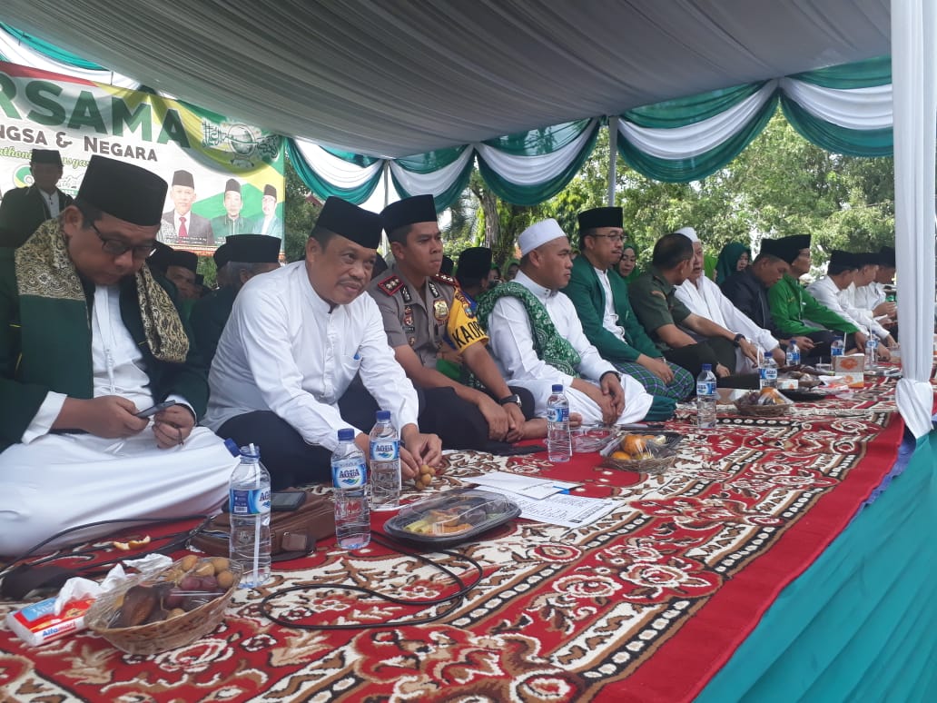 Silaturahmi Kamtibmas, Kapolres Lampung Utara Hadiri Harlah NU Ke-93