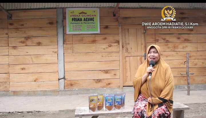 Dwie Aroem Hadiatie Salurkan Bantuan Alat Industri Kecil Menengah
