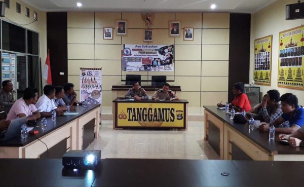 Sat Lantas Polres Tanggamus Ajak Wartawan Sosialisasikan MRSF
