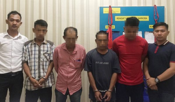Transaksi Narkoba di Bujung Agung Empat Pria Ditangkap Polres Tuba