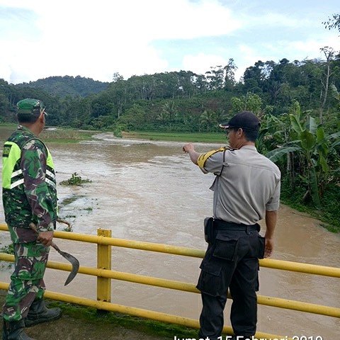 Sungai Kali Belu Meluap Hektaran Sawah Terendam Banjir, Longsor di Jalur Perbatasn Pekon