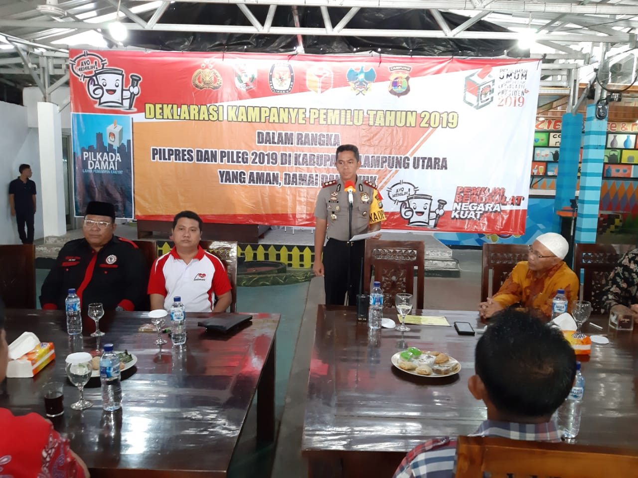 Cooling System Jelang Pemilu 2019, Polres Lampura Deklarasi Pemilu Damai