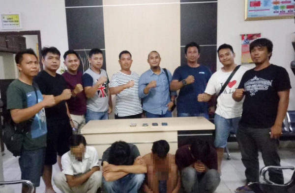 Rampas HP Modus Menuduh Pelajar, Empat Pelaku dan Penadah Diringkus Tekab Tulang Bawang
