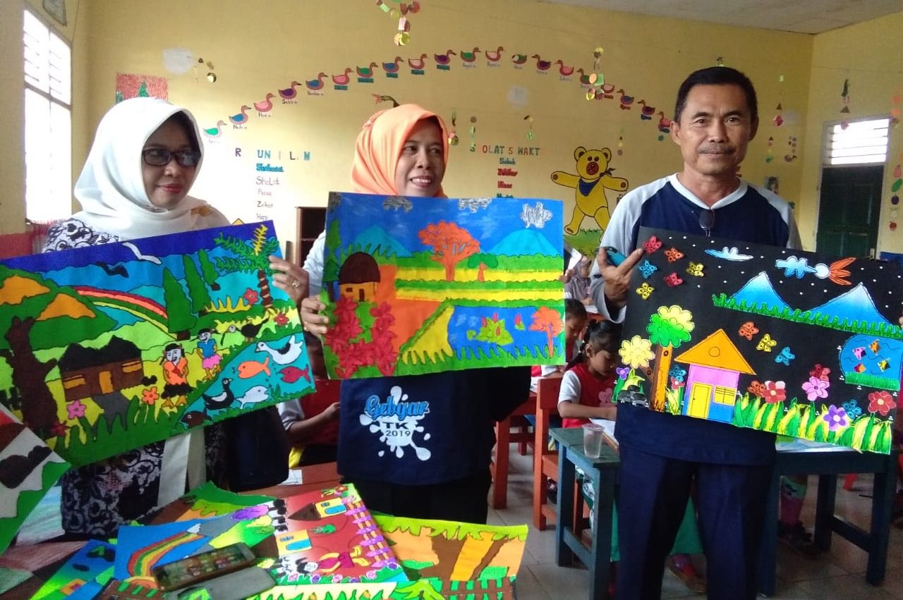 650 Anak Paud Ramaikan Lomba Mewarnai IGTKI Pagelaran Rangkaian HUT ke-10 Kabupaten Pringsewu